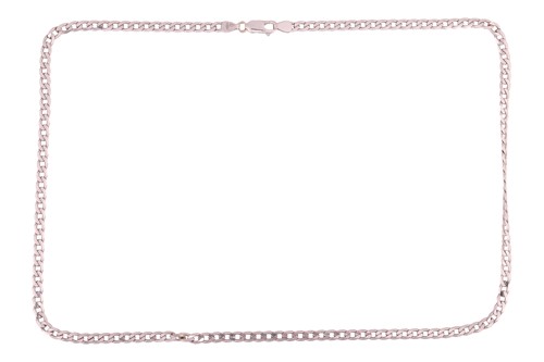 Lot 79 - A 9ct white gold curb chain, featuring...