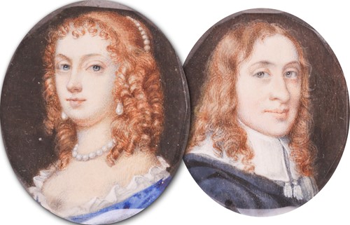 Lot 104 - British School (possibly 17th century) Pair of...