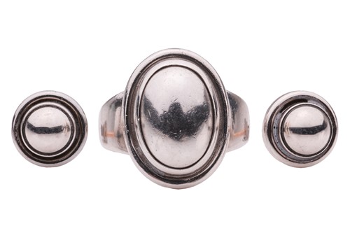 Lot 248 - Georg Jensen - a pair of stud earrings and a...