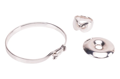 Lot 242 - Georg Jensen - a tension bangle designed by...
