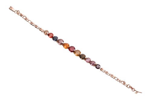 Lot 189 - A Harlequin line bracelet in 9ct gold, the...