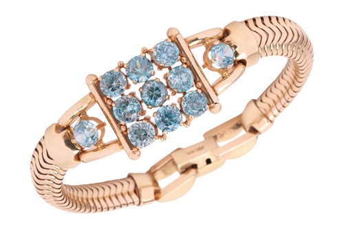 Lot 108 - A zircon-set bracelet by William Barthman, the...