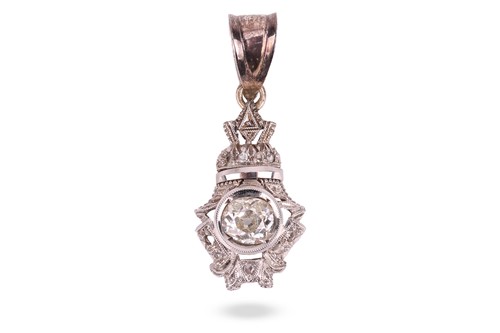 Lot 183 - A diamond-set pendant, featuring an old-cut...