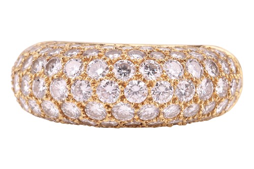 Lot 195 - A diamond bombé ring, with an estimated total...