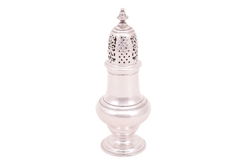 Lot 368 - A George II silver sugar caster, by Thomas...