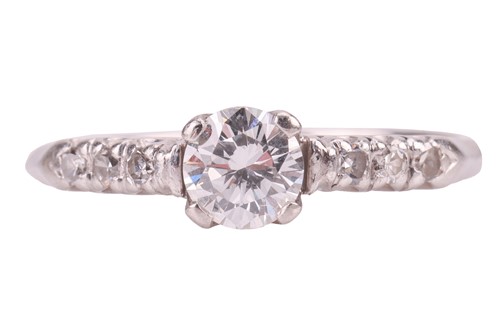 Lot 94 - A diamond engagement ring, with an estimated...
