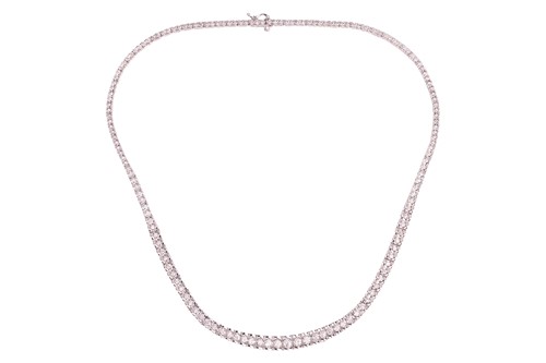 Lot 54 - A diamond-set collar necklace, comprising a...