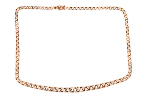 Lot 123 - A fancy link chain, comprising a series of...