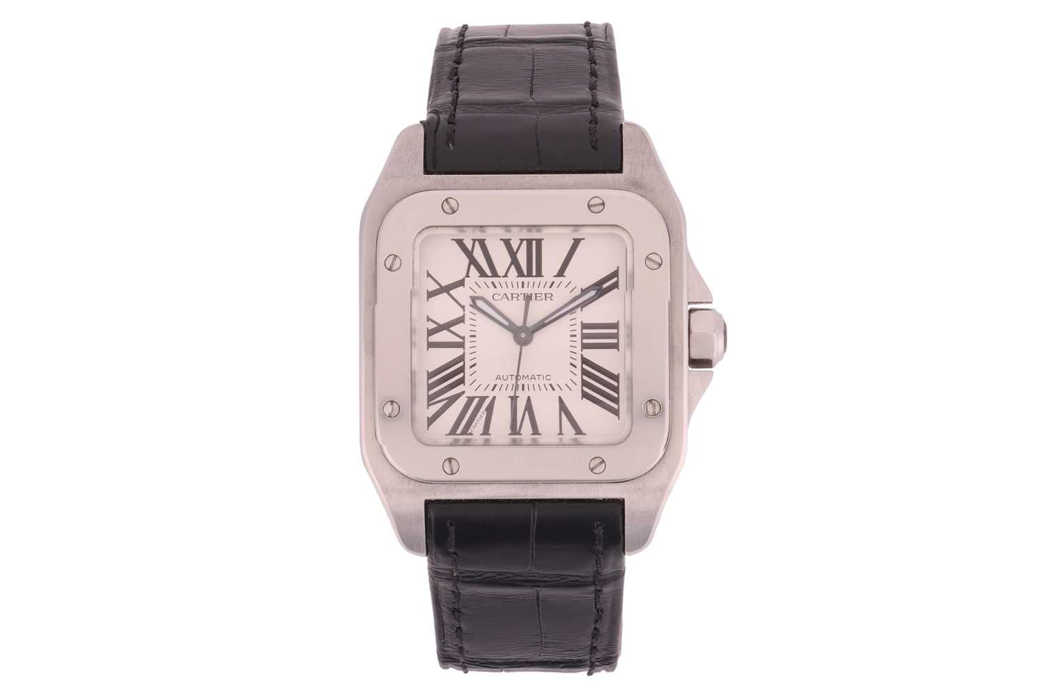 Lot 348 - Cartier Santos 100 Reference: 2878 Serial:...