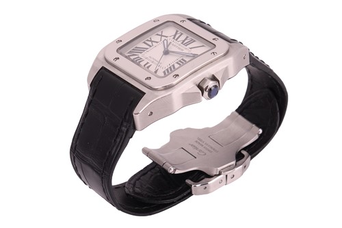 Lot 348 - Cartier Santos 100 Reference: 2878 Serial:...