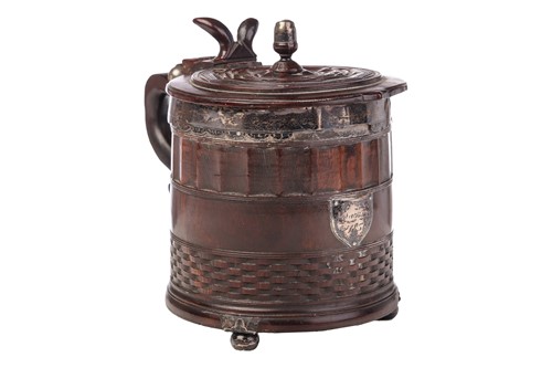 Lot 115 - A rare mid-17th-century engine-turned lignum...