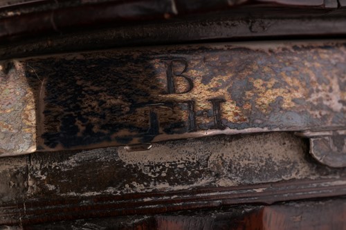 Lot 115 - A rare mid-17th-century engine-turned lignum...