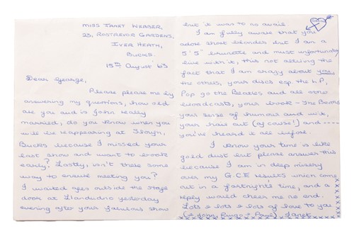 Lot 67 - The Beatles: an autographed page, bearing the...