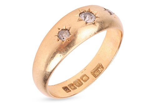 Lot 48 - A diamond-set gypsy ring in 18ct gold,...