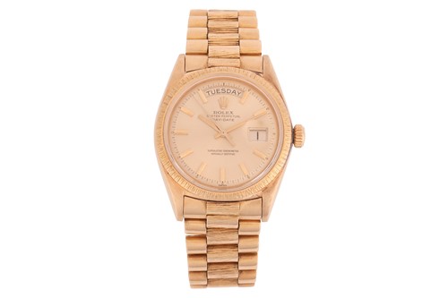 Lot 406 - Rolex 18ct Gold Day-Date Wristwatch Reference:...