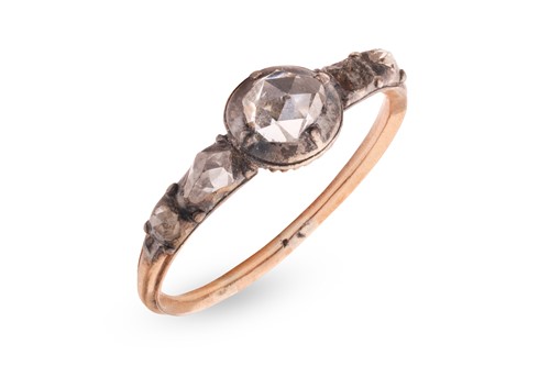 Lot 201 - A George III rose-cut diamond dress ring,...