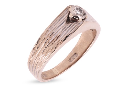 Lot 128 - A diamond solitaire ring in 18ct white gold,...