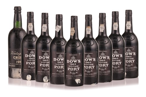 Lot 106 - Eight bottles of Dow's Vintage Port, 1983,...