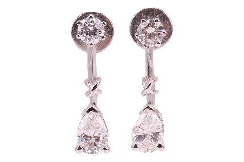 Lot 331 - Mappin & Webb – A pair of diamond earrings in...