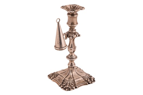 Lot 425 - A Victorian silver taperstick and snuffer,...