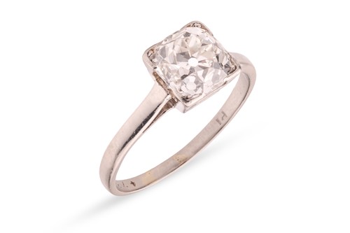 Lot 156 - A diamond solitaire ring, featuring an old-cut...
