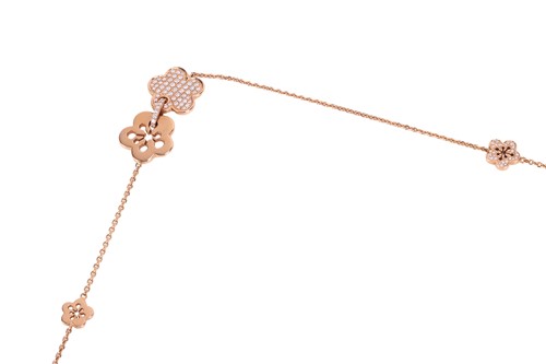 Lot 99 - Boodles - a diamond-set "Blossom" opera-length...