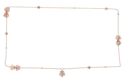 Lot 99 - Boodles - a diamond-set "Blossom" opera-length...