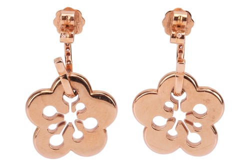 Lot 98 - Boodles - a pair of "Blossom" drop earrings in...