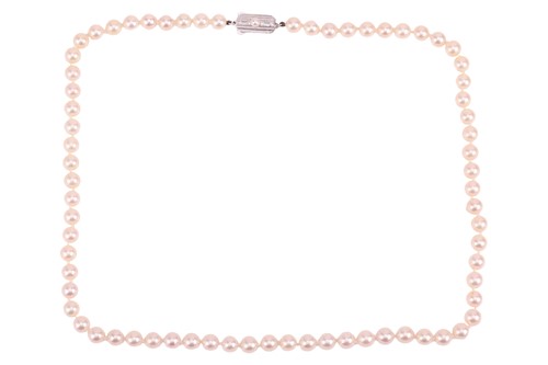 Lot 211 - Mikimoto - a cultured pearl necklace,...