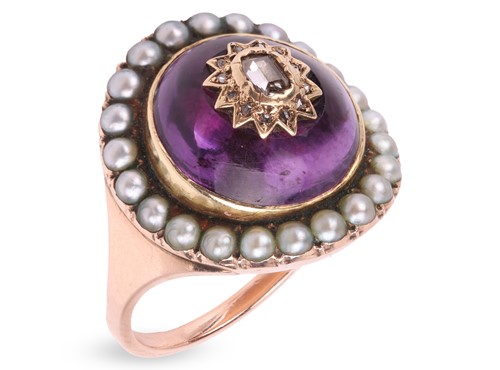 Lot 1 - A Victorian gem-set cluster ring, featuring a...