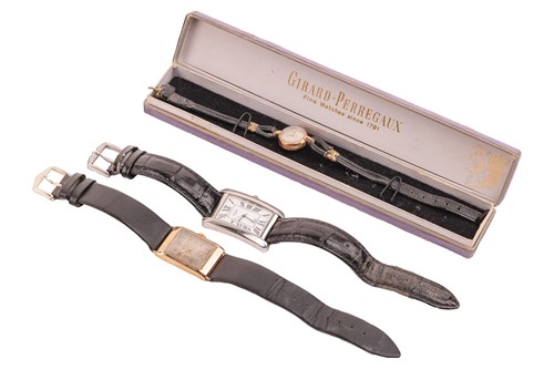 Lot 367 - Three watches; The first a Girard Perregaux...