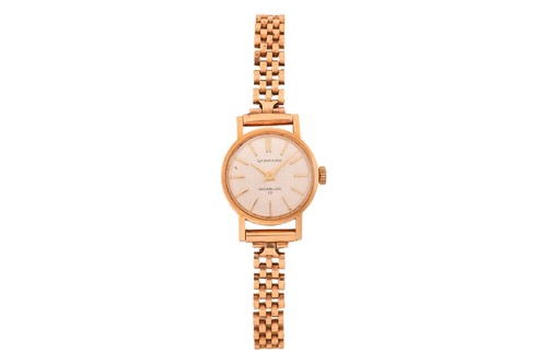 Lot 387 - Garrard Incabloc 17 9ct Gold Dress Watch...