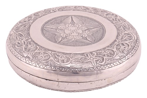 Lot 378 - A probable Northern Indian circular betel box...