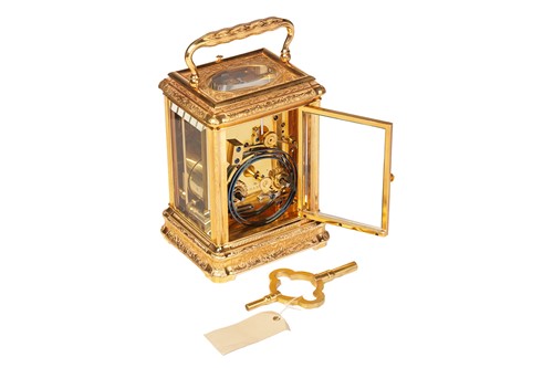 Lot 107 - Drocourt of Paris; a large 8-day, Gorge cased,...