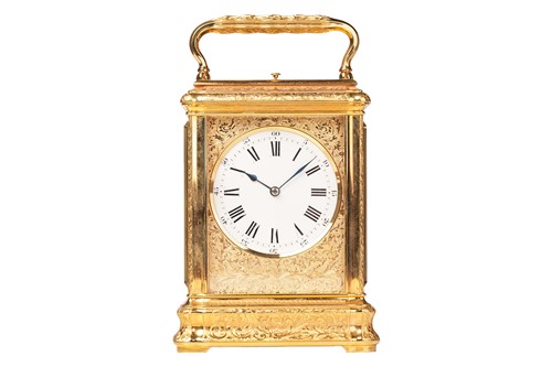Lot 107 - Drocourt of Paris; a large 8-day, Gorge cased,...