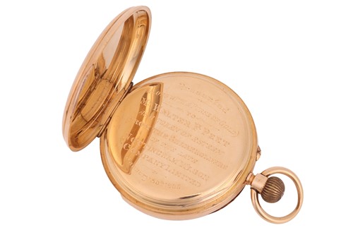 Lot 413 - Pearce & Sons – An 18ct Gold open-face pocket...