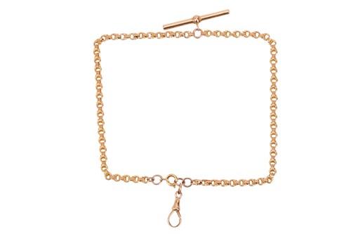 Lot 247 - An Albert chain, comprising a series of fancy...