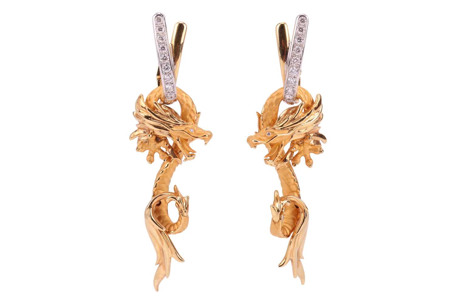 Lot 153 - Carrera y Carrera - a pair of diamond-set...