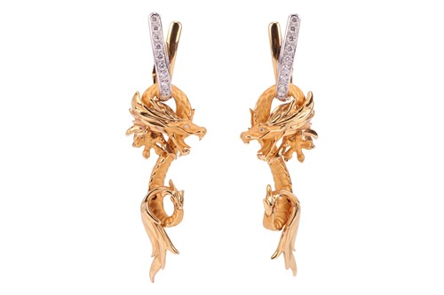 Lot 153 - Carrera y Carrera - a pair of diamond-set...