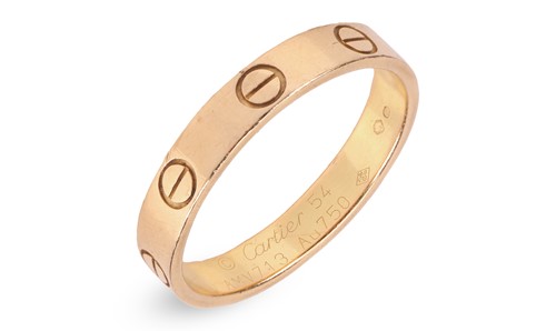 Lot 233 - Cartier - a 'Love' ring with polished 18ct...