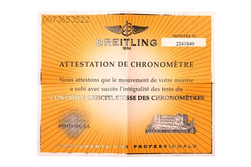 Lot 381 - Breitling Gentleman’s Navitimer Wristwatch...