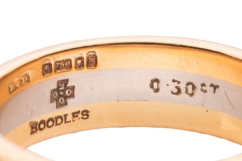 Lot 288 - Boodle & Dunthorne - a two-toned Amaré ring in...