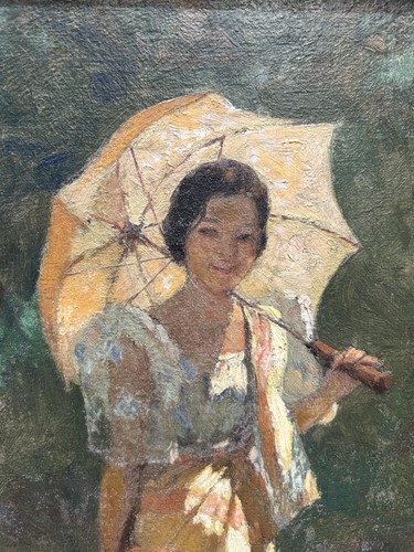 Lot 29 - Fernando Amorsolo (Filipino 1892-1972) Girl...