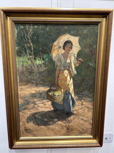 Lot 29 - Fernando Amorsolo (Filipino 1892-1972) Girl...