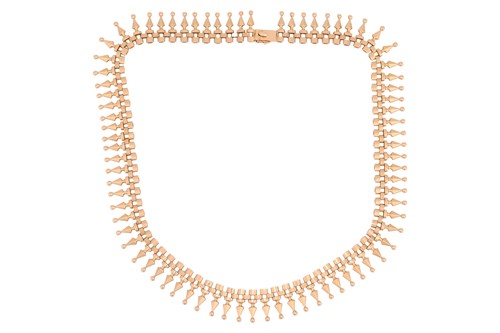 Lot 108 - A fringe style necklace, composed of a...
