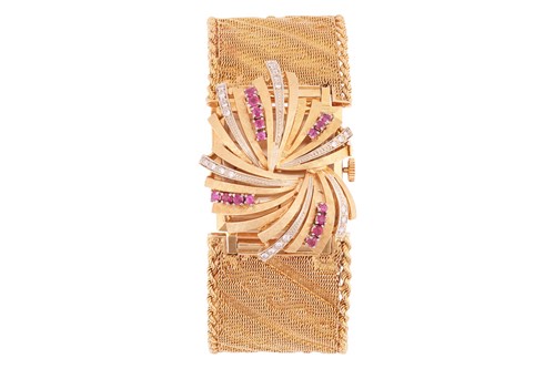 Lot 305 - Omega - A ruby and diamond-set concealed...