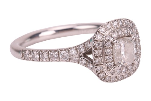 Lot 216 - Tiffany & Co. - a 'Tiffany Soleste' double row...