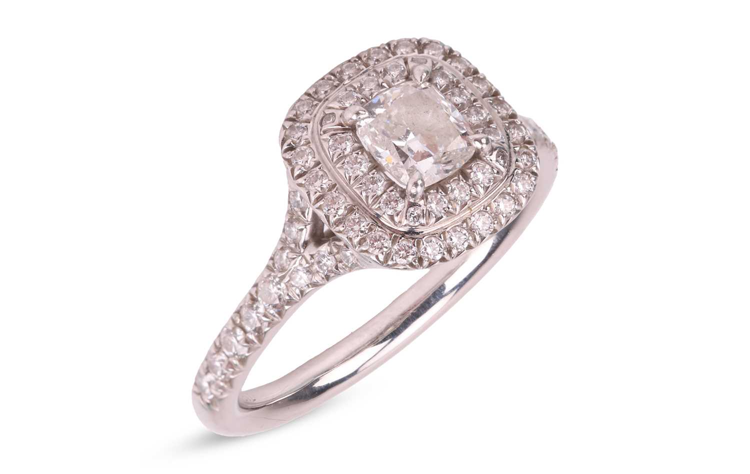 Lot 216 - Tiffany & Co. - a 'Tiffany Soleste' double row...
