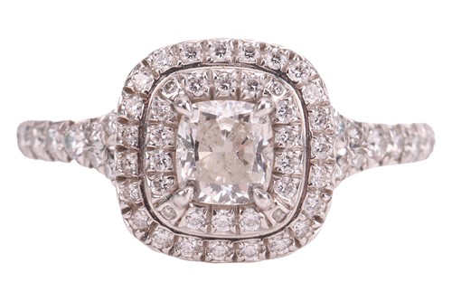 Lot 216 - Tiffany & Co. - a 'Tiffany Soleste' double row...
