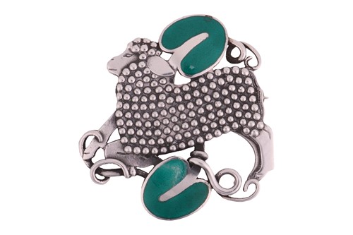 Lot 281 - Georg Jensen – A lamb brooch designed by Arno...